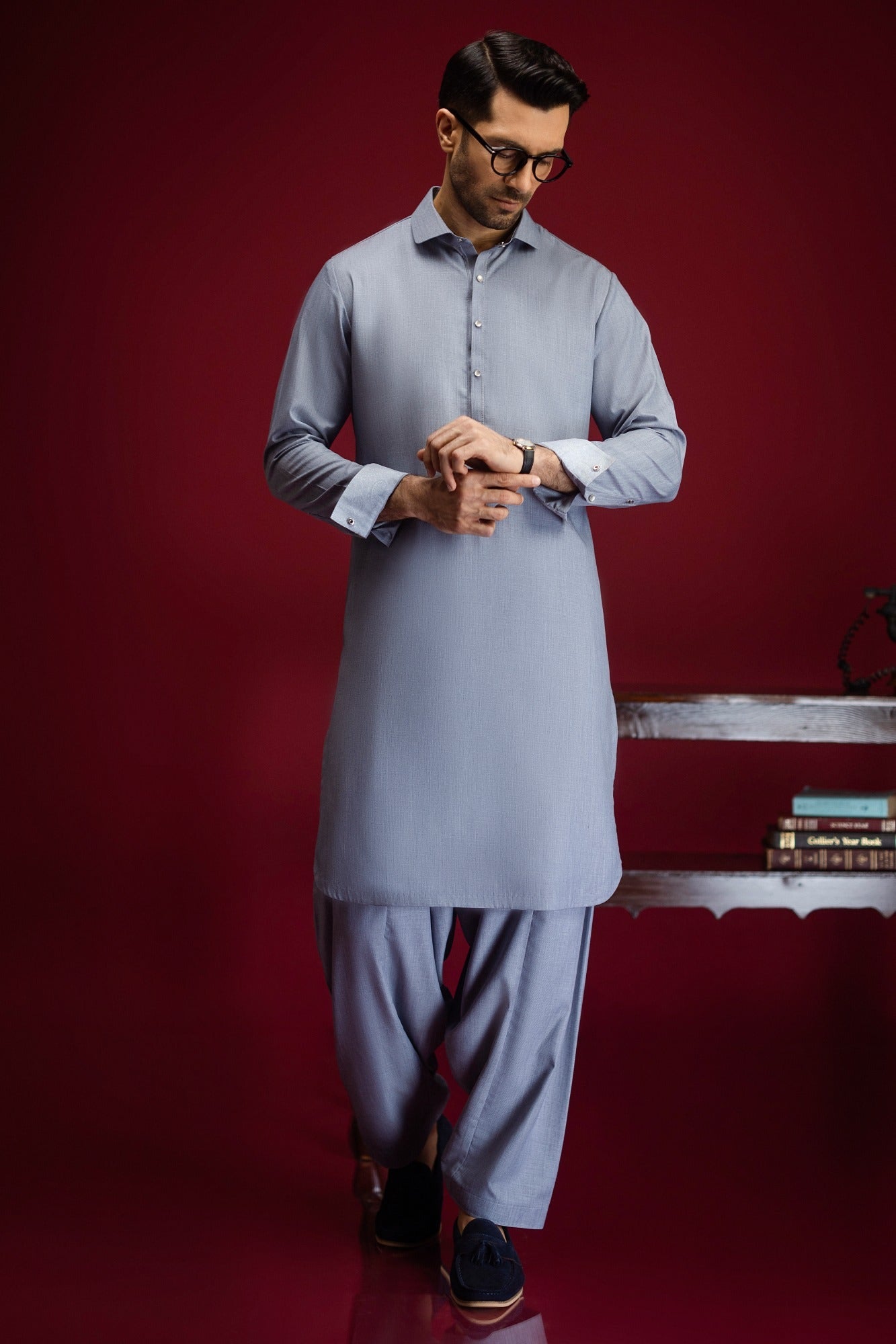 NANTES - DENIM BLENDED EXCLUSIVE KAMEEZ SHALWAR