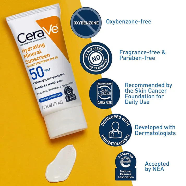 CeraVe 4-in-1 Skincare Kit: Night Cream, Sunblock, Cleanser & Serum